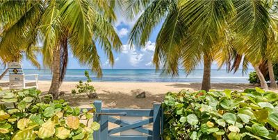 Quiet stretch of beach directly in front of the property